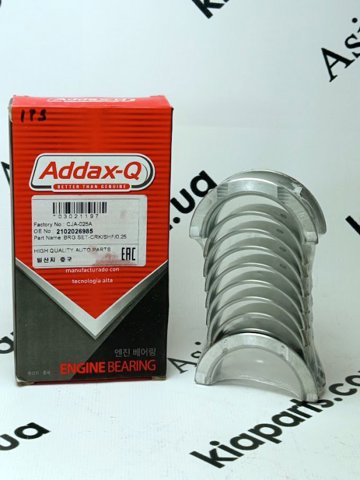 Вкладыши коленвала, коренные, комплект, 1-й ремонт (+0,25) CJA025A ADDAX-Q