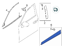 Накладка передней двери KB7W51RB0E MAZDA