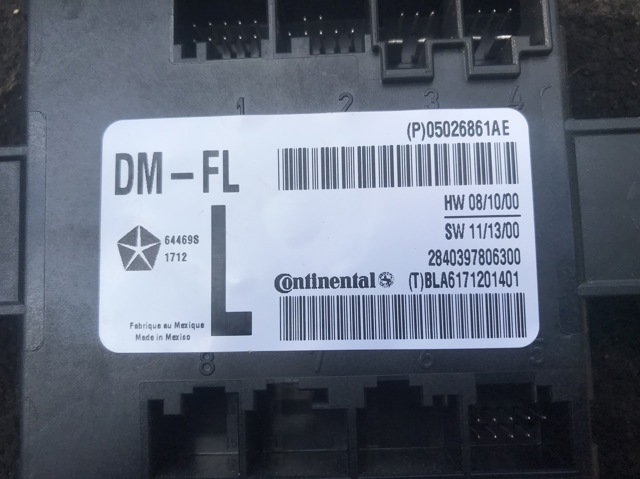 CHRYSLER 05026861AE в наличии Днепр