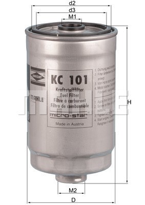 Топливный фильтр KC101 MAHLE
