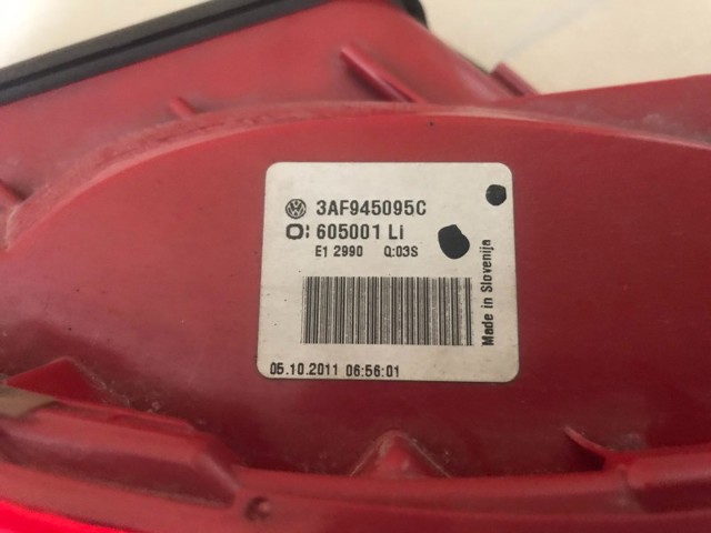 Фонарь задний 3AF945095C VAG