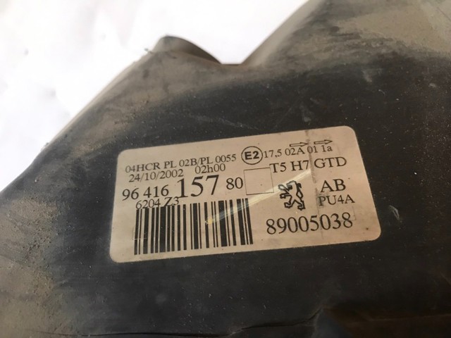 Фара 9641615780 PEUGEOT