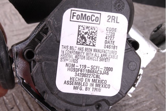 Ремень безопасности задний HG93F611B68AC3JA6 FORD
