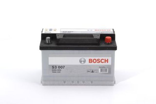 Батарея аккумуляторная bosch s3 007 12в 70ач 640a(en) r+ 0 092 S30 070