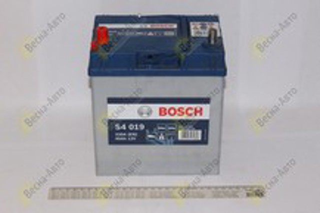 Аккумулятор, bosch s4 40ah/330a (l+, 187x127x227) (тонкі клеми) 0 092 S40 190