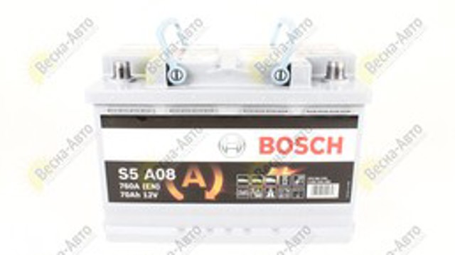 Купить аккумулятор Bosch S5A08 AGM 70Ah EN760A R+