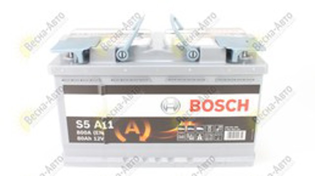 Аккумулятор, bosch s5 agm 80ah/800a (r+, 315x175x190) 0 092 S5A 110