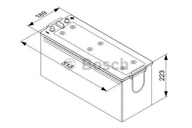 Аккумулятор, bosch t5 145ah/800a (l+, 513x188x223)