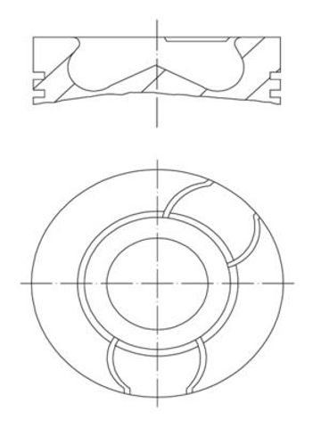 Поршня на 1 цилиндр, STD 021PI00124000 MAHLE