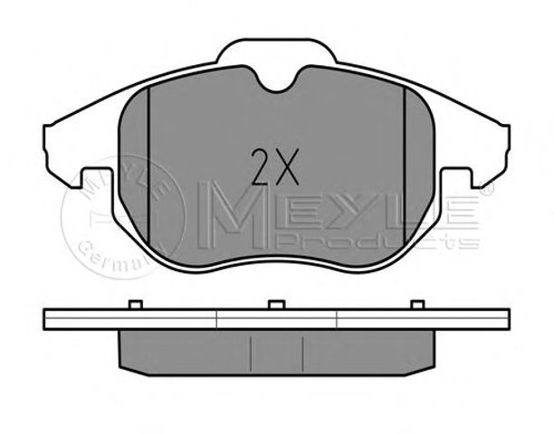 Колодки тормозные передние дисковые 0252340220 MEYLE