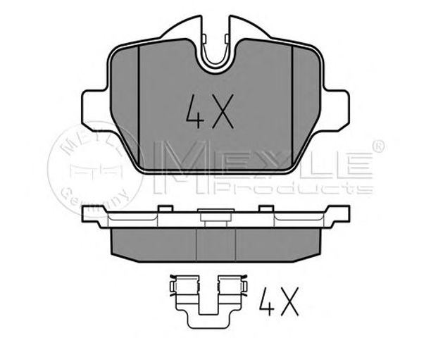 Колодки на тормоз задний дисковый 0252362316PD MEYLE