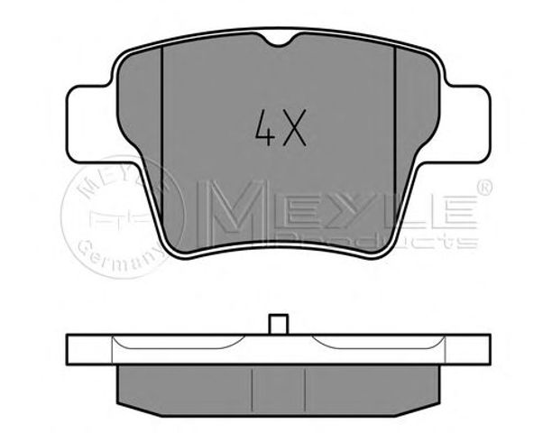 Колодки тормозные задние, дисковые 0252415017 MEYLE