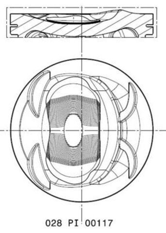 028PI00117000 MAHLE Поршень на 1 цилиндр купить в Львов