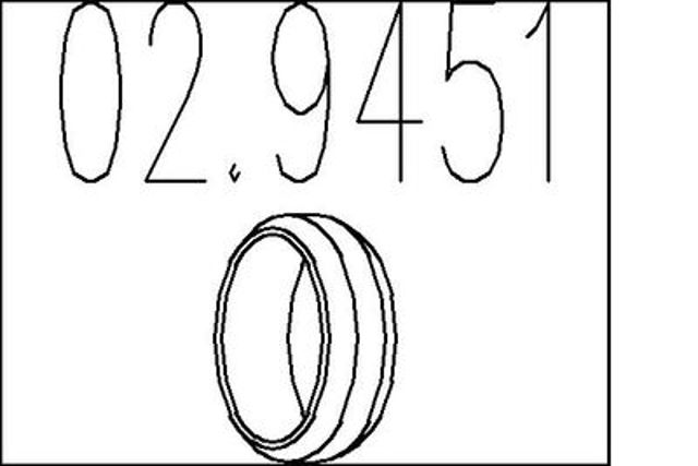 Уплотнительное кольцо, труба выхлопного газа 02.9451