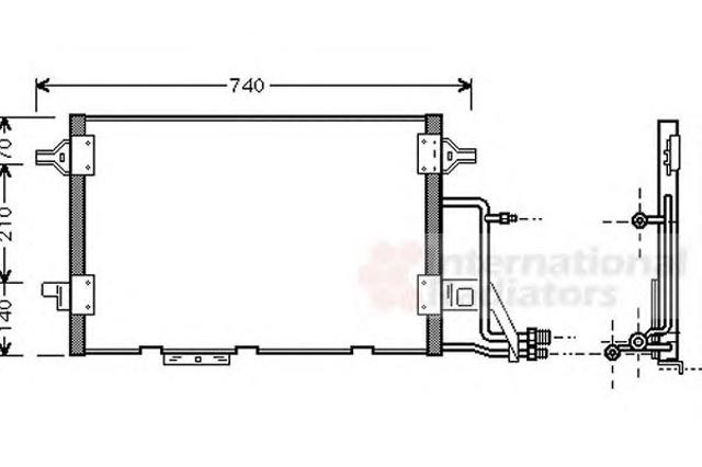 Конденсатор кондиционера 03005137 VAN WEZEL