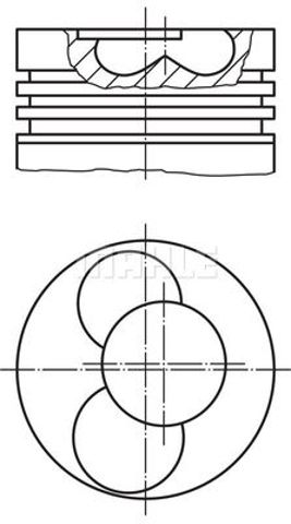 Поршня, 2-й ремонт 0304102 MAHLE