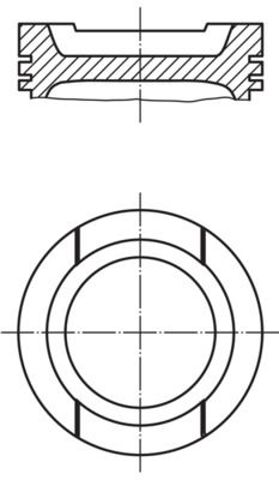 MAHLE 0332001 Поршень в комплекте на 1 цилиндр, 2-й ремонт (+0,50) в наличии Чернигов