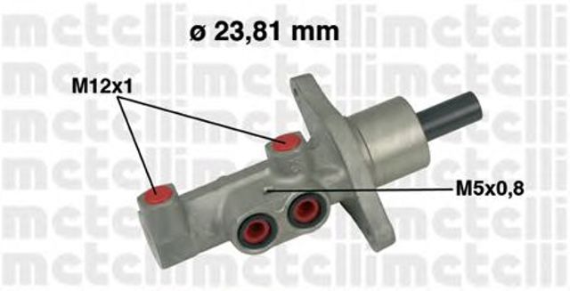 Цилиндр главный тормоза (гидротормозов) 050475 METELLI
