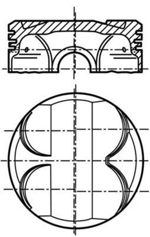 Поршня на 1 цилиндр, STD 081PI00101000 MAHLE