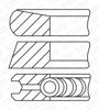 Комплект поршневых колец на 1 цилиндр, STD 0844310000 GOETZE