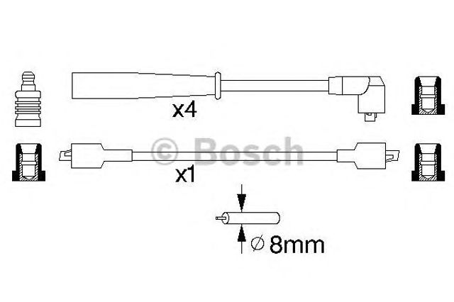BOSCH 0986356774 Высоковольтные провода в наличии Ровно
