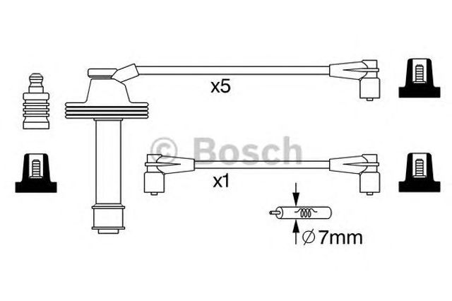 Провода высоковольтные 0986357232 BOSCH