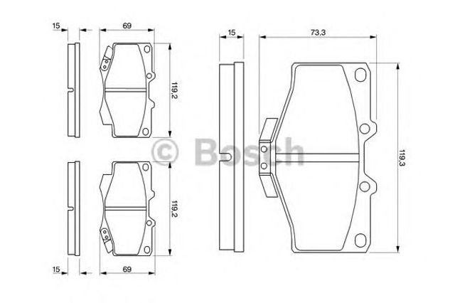 BOSCH 0986424268 Передние тормозные колодки в наличии Чернигов