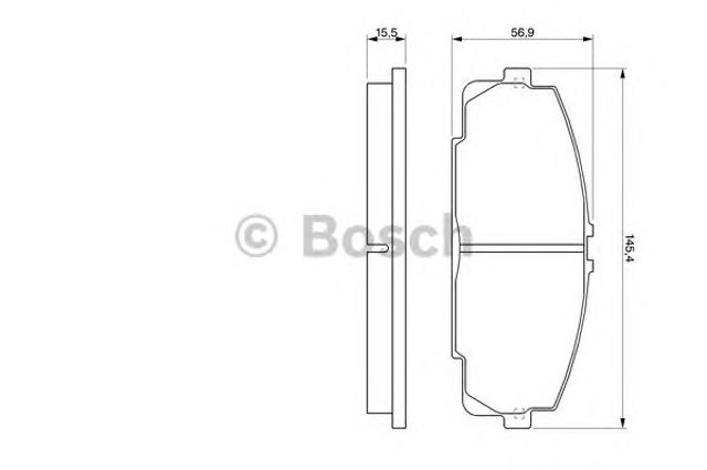 BOSCH 0986424319 Колодки тормозные передние дисковые в наличии Ужгород