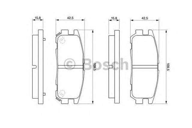 BOSCH 0986424367 Колодки тормозные задние дисковые в наличии Хмельницкий