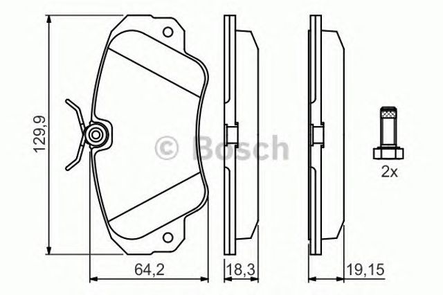 BOSCH 0986460939 Колодки тормозные передние дисковые в наличии Винница