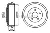 Барабан тормозной задний 0986477129 BOSCH