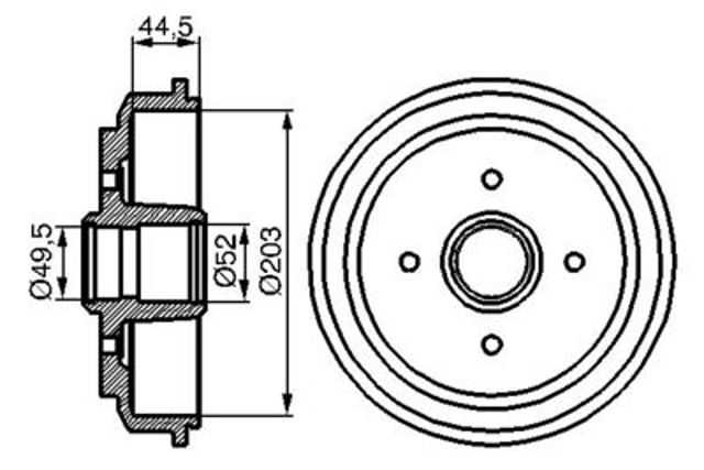 Задний барабан 0986477149 BOSCH