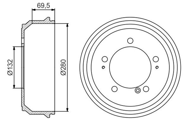 Задний барабан 0986477169 BOSCH