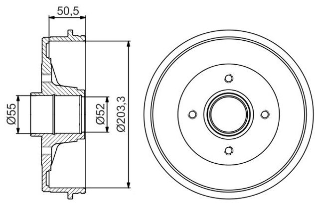 BOSCH 0986477172 Барабан тормозной задний в наличии Хмельницкий