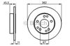 Тормоз дисковый передний 0986478114 BOSCH