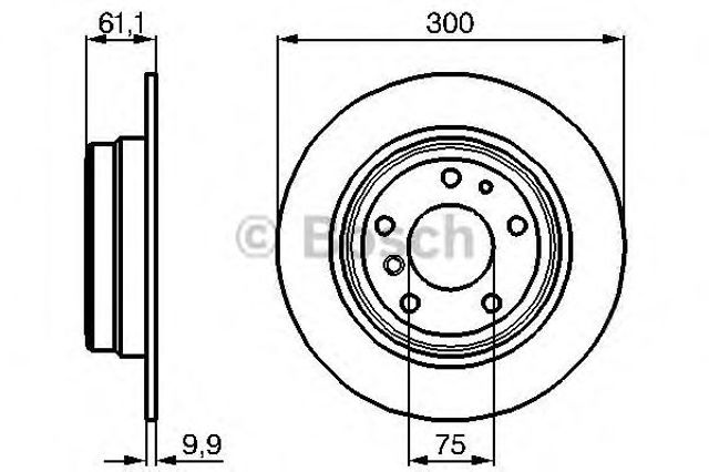 0986478321 BOSCH Диск тормозной задний купить в Кривой Рог