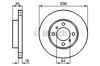 Диск тормозной передний 0986478572 BOSCH