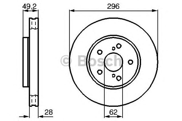 BOSCH 0986478968 Диск тормозной передний в наличии Одесса