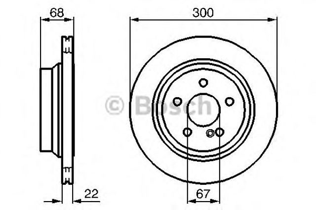 Диск тормозной, задний, 300mm, mb e (w211, w212), glk (x204) 02- 0 986 479 042