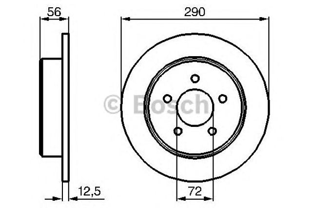 0986479102 BOSCH Тормозные диски купить в Житомир