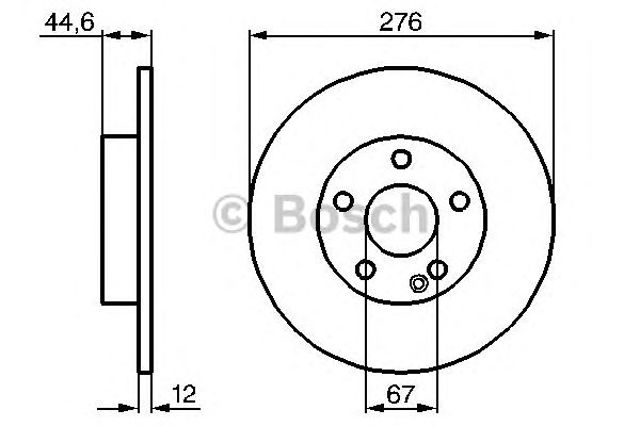 Передний тормозной диск 0986479185 BOSCH