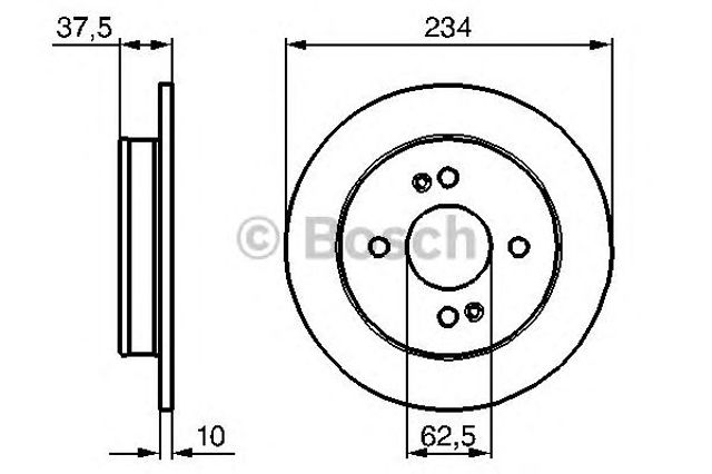 Задний тормозной диск 0986479256 BOSCH