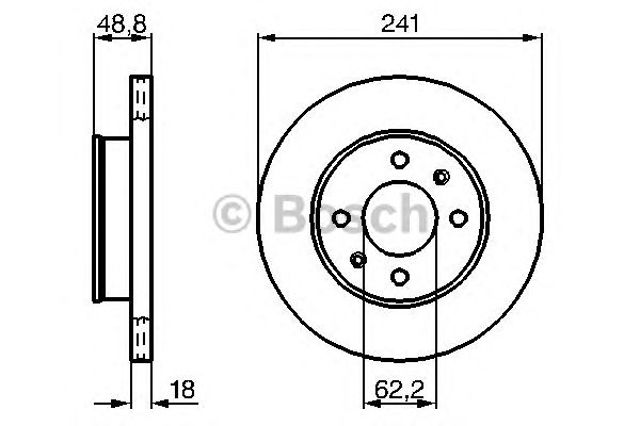 BOSCH 0986479286 Диск тормозной передний в наличии Хмельницкий