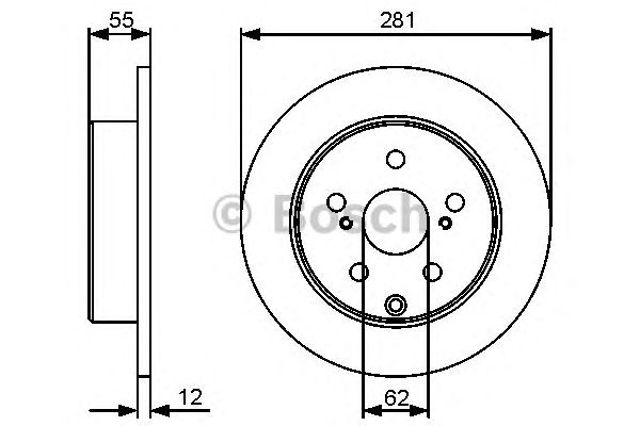 BOSCH 0986479419 Диск тормозной задний в наличии Ровно