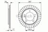 Тормоз дисковый передний 0986479486 BOSCH