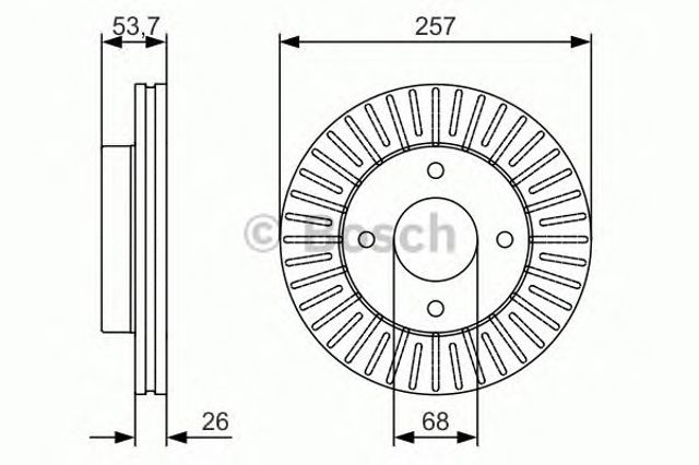 0986479535 BOSCH Диск тормозной передний купить в Полтава