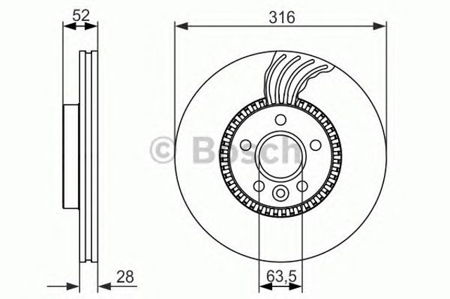 BOSCH 0986479620 Передние тормозные диски в наличии Ровно