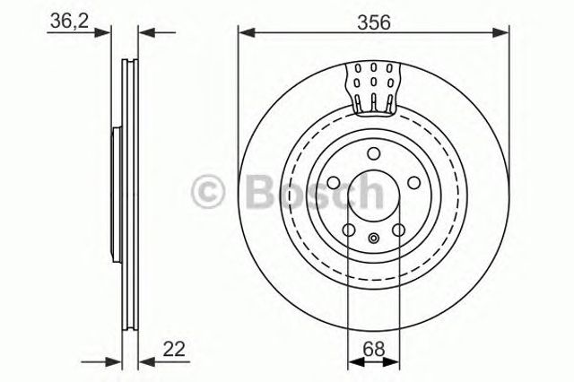 Тормозной диск 0986479749 BOSCH