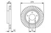 Диск тормозной передний 0986479A52 BOSCH