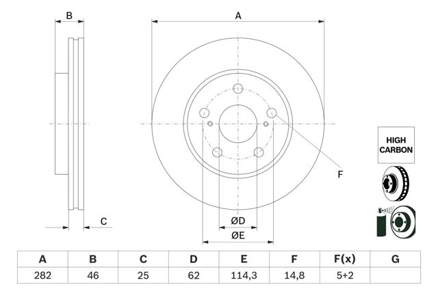 0986479F92 BOSCH Диск тормозной передний купить в Чернигов